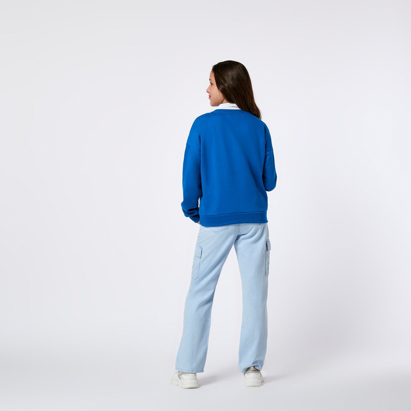 Polera Cuello Celeste