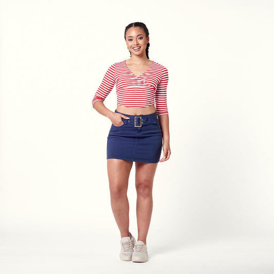 Falda New Belts Azul