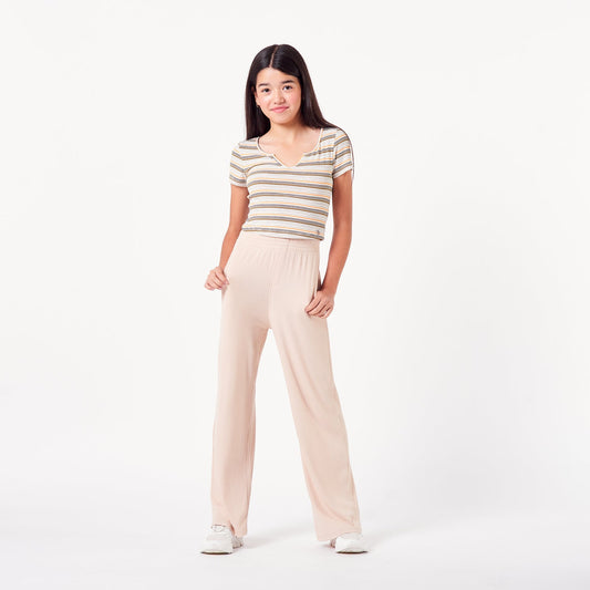 Pantalon New Culotte Flare Beige