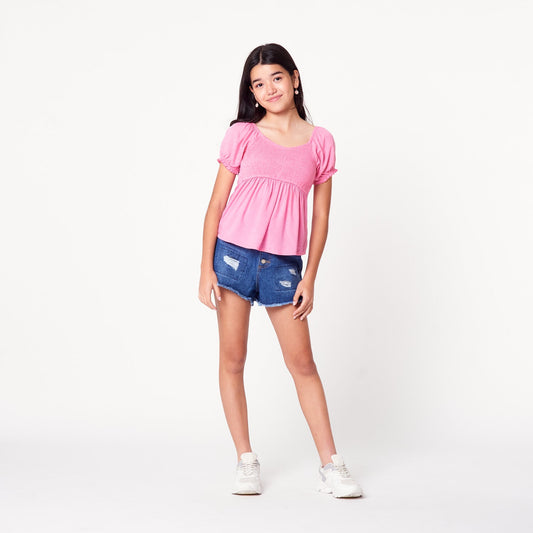 Blusa Romantica Fucsia