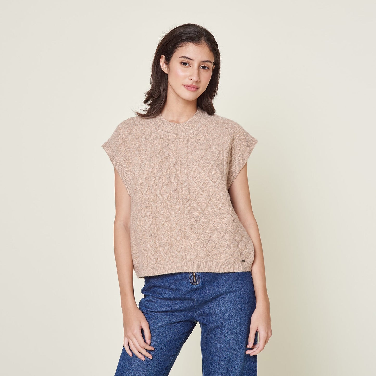 Chaleco Agatha Camel