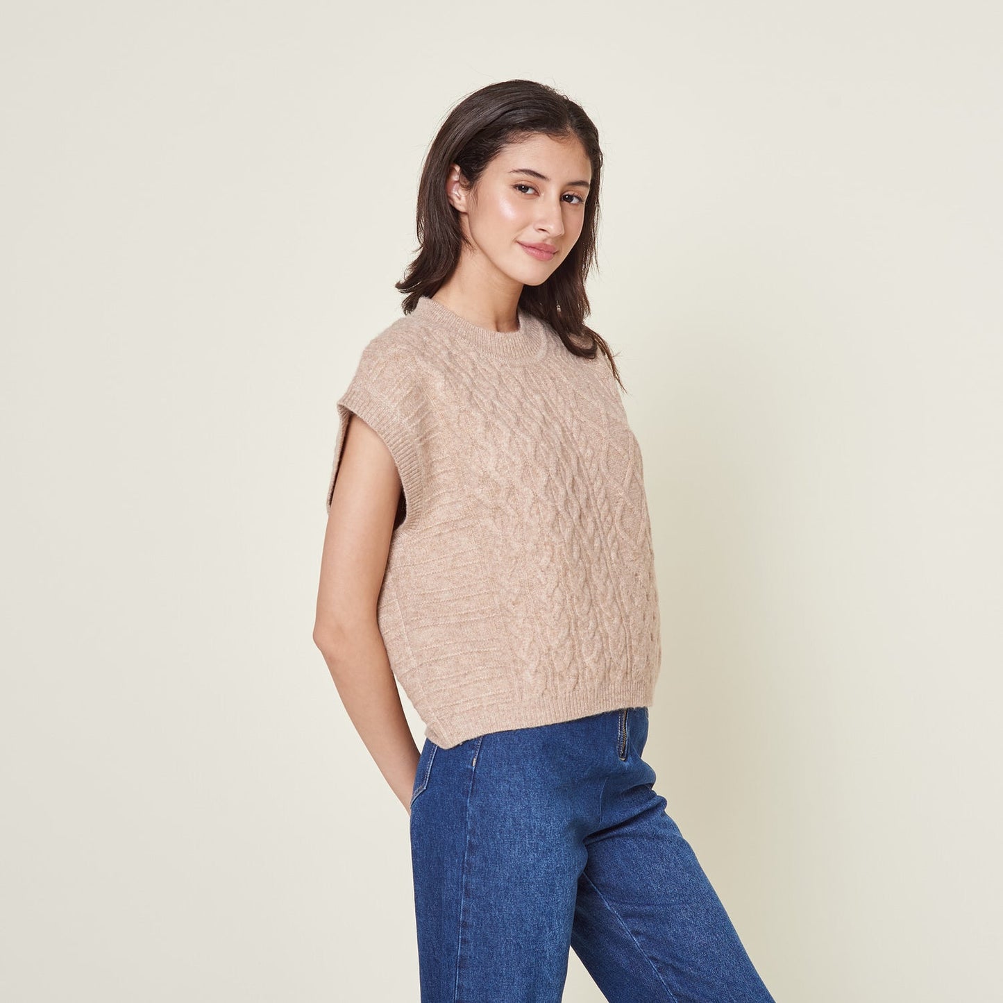 Chaleco Agatha Camel