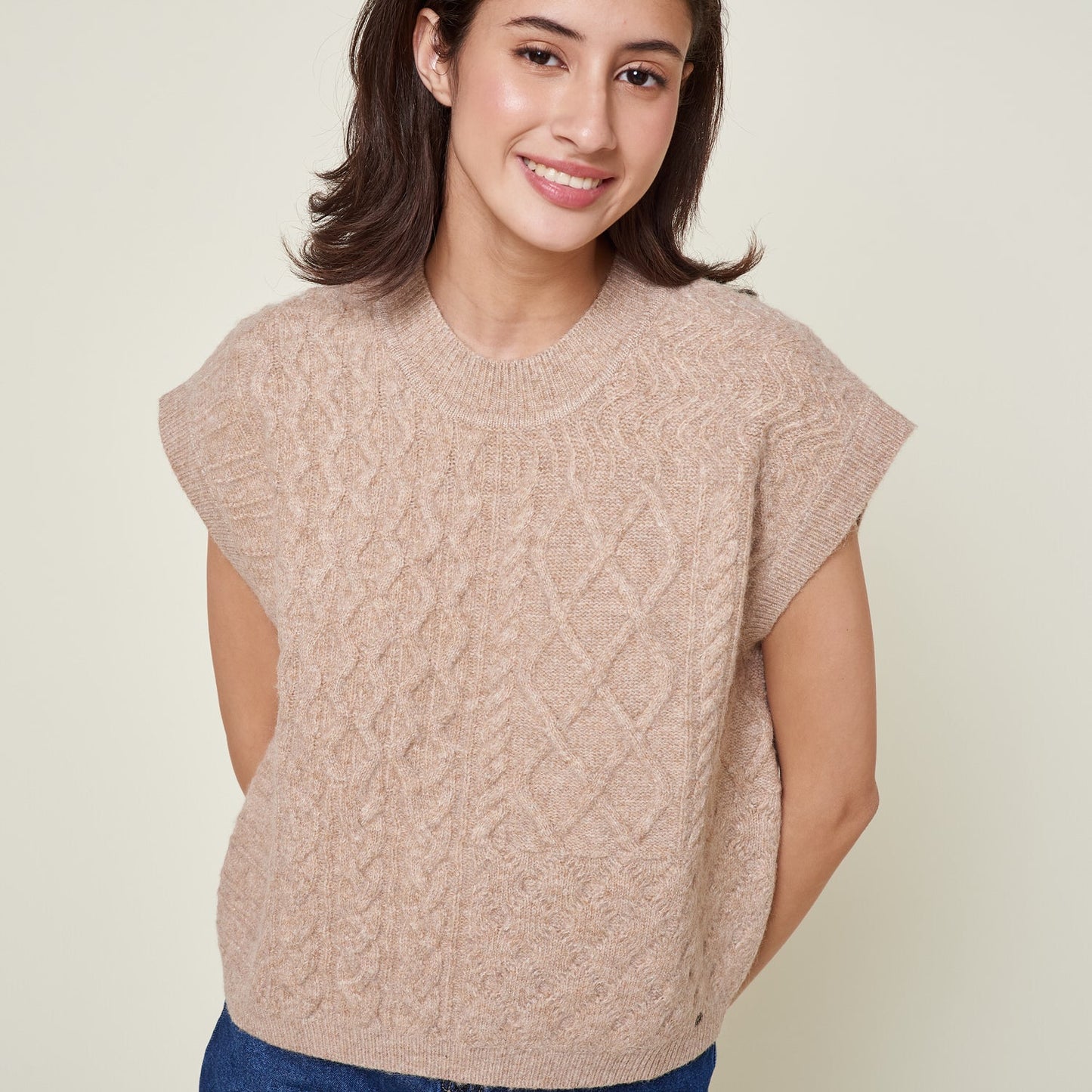 Chaleco Agatha Camel
