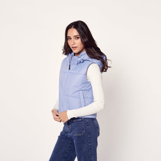 Chaleco Revers Celeste
