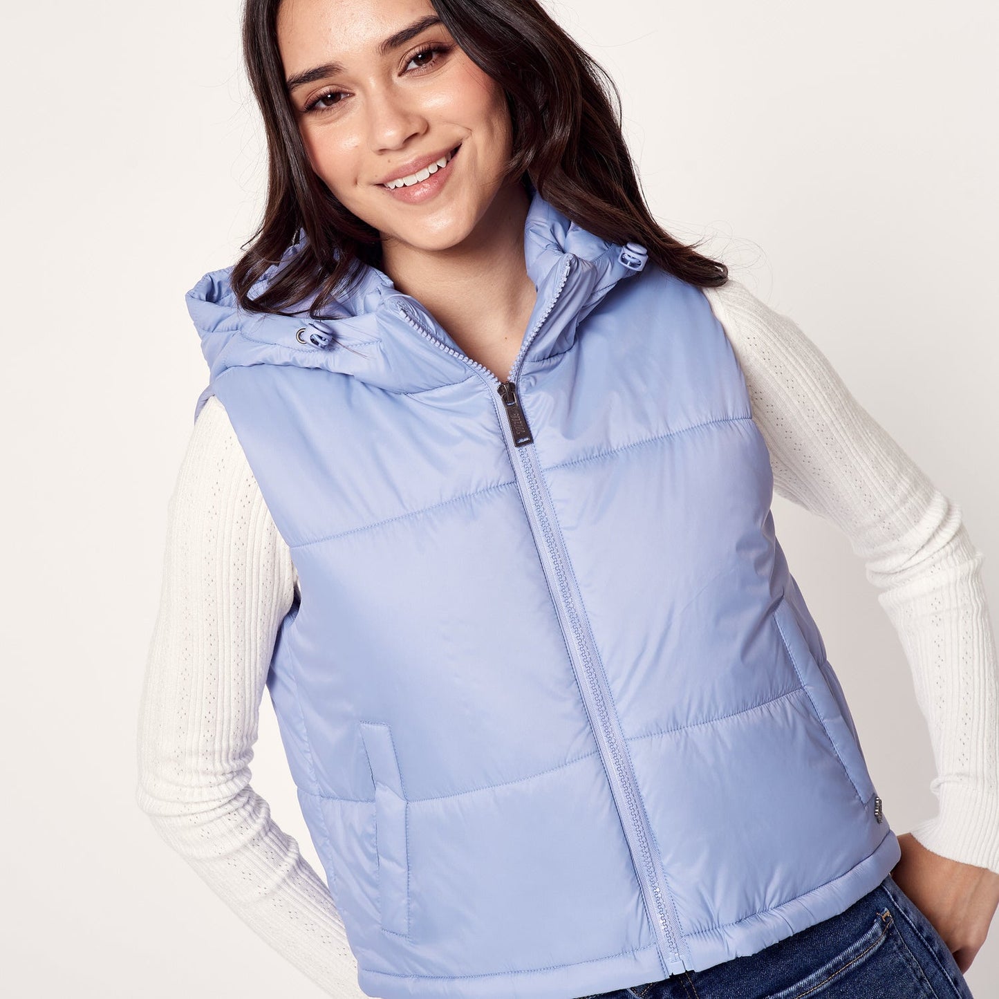 Chaleco Revers Celeste