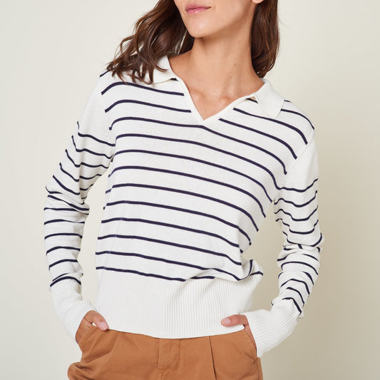 Chompa Preppy Hueso