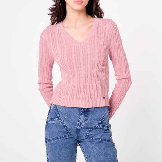 Chompa Trenza Rosa