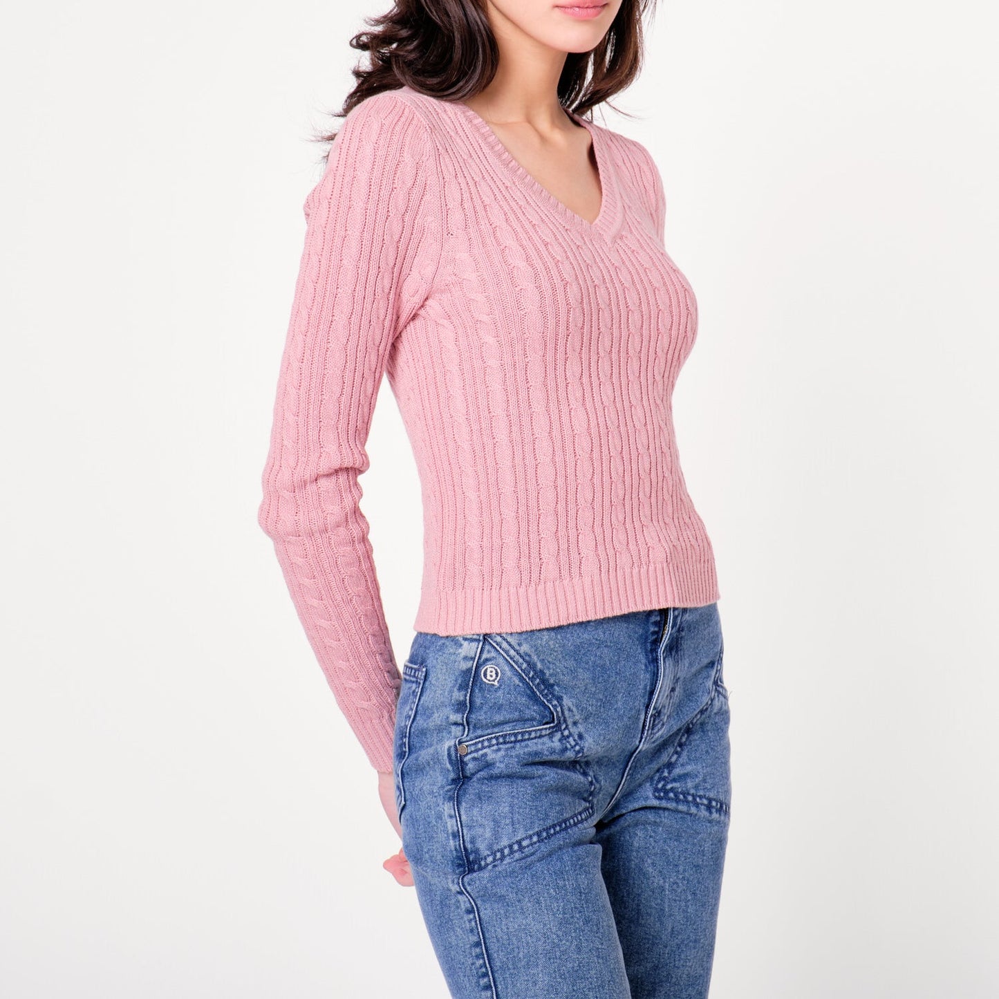 Chompa Trenza Rosa