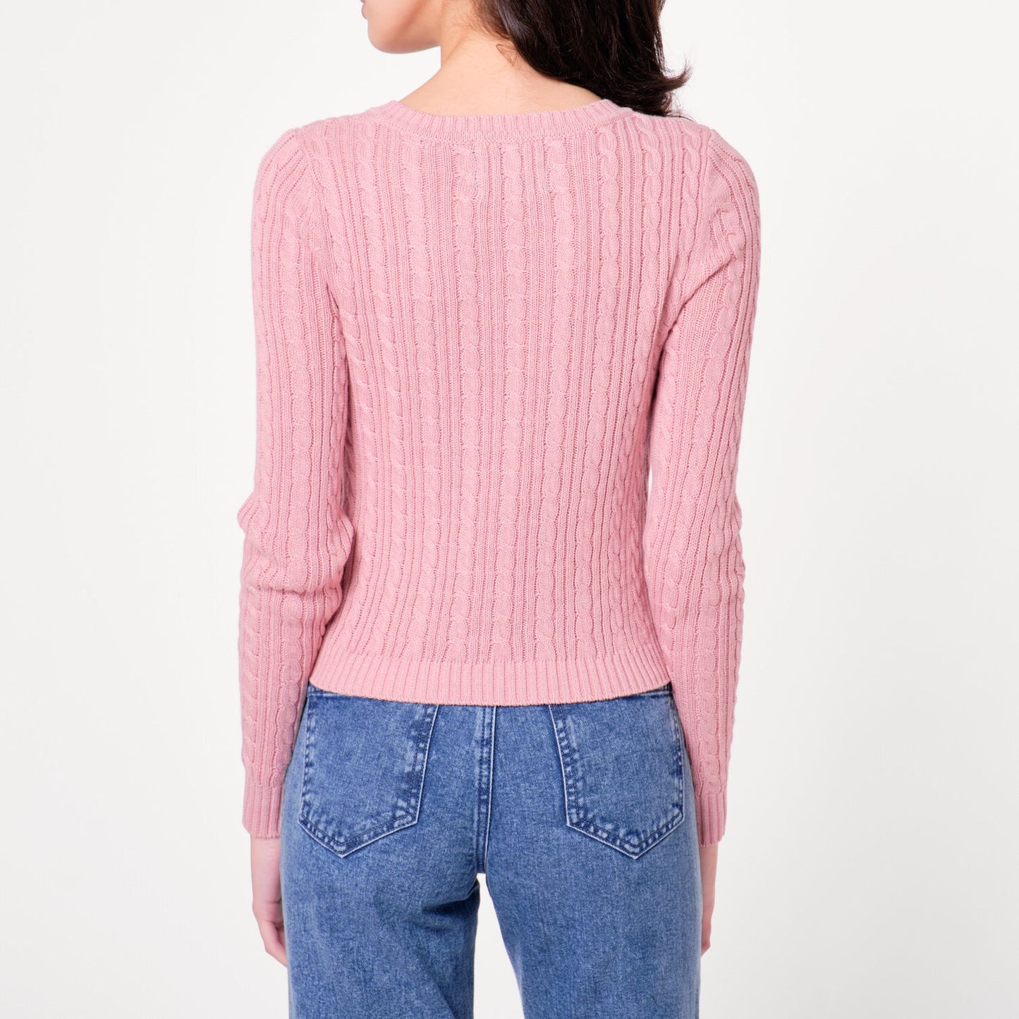 Chompa Trenza Rosa