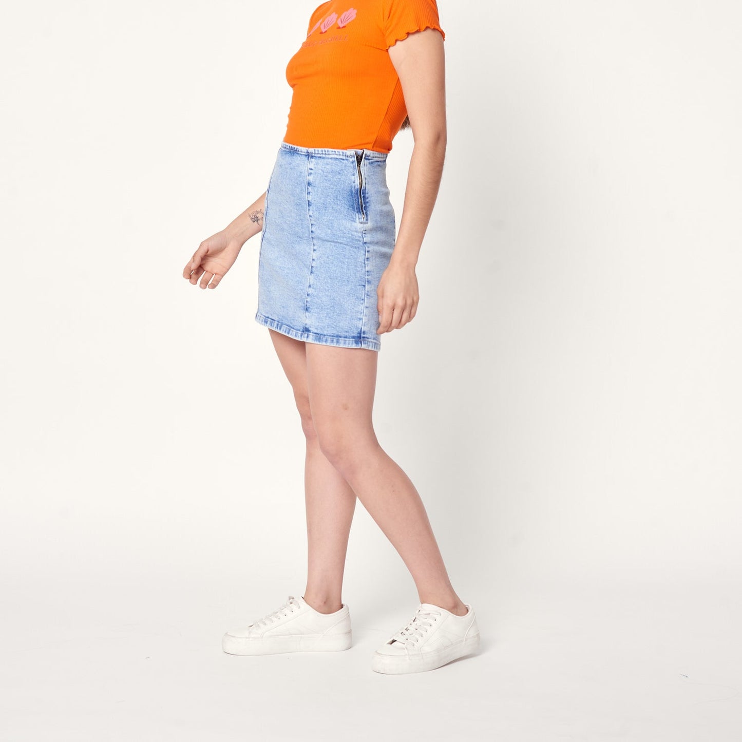 Falda Corte Celeste