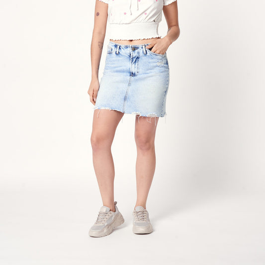 Falda Pia Celeste