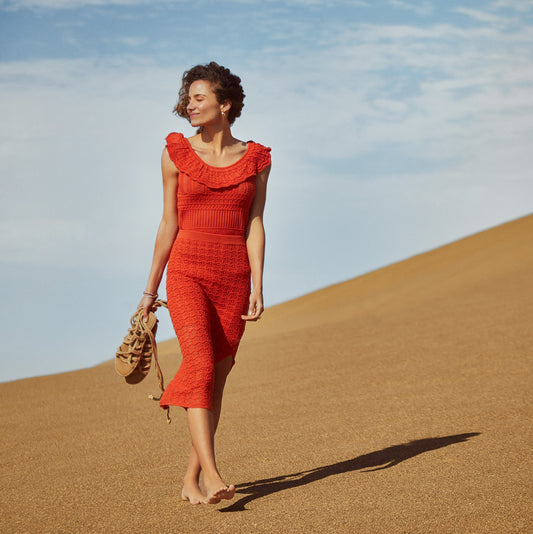 Falda Hilo Luana Terracota