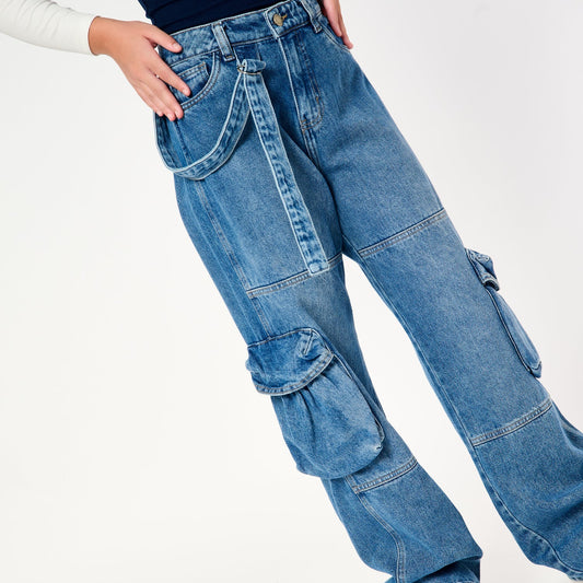 Jean Utility Azul