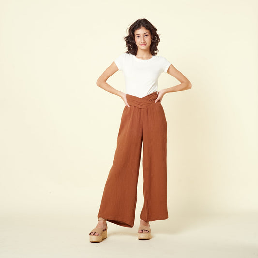 Pantalon Emilia Marron