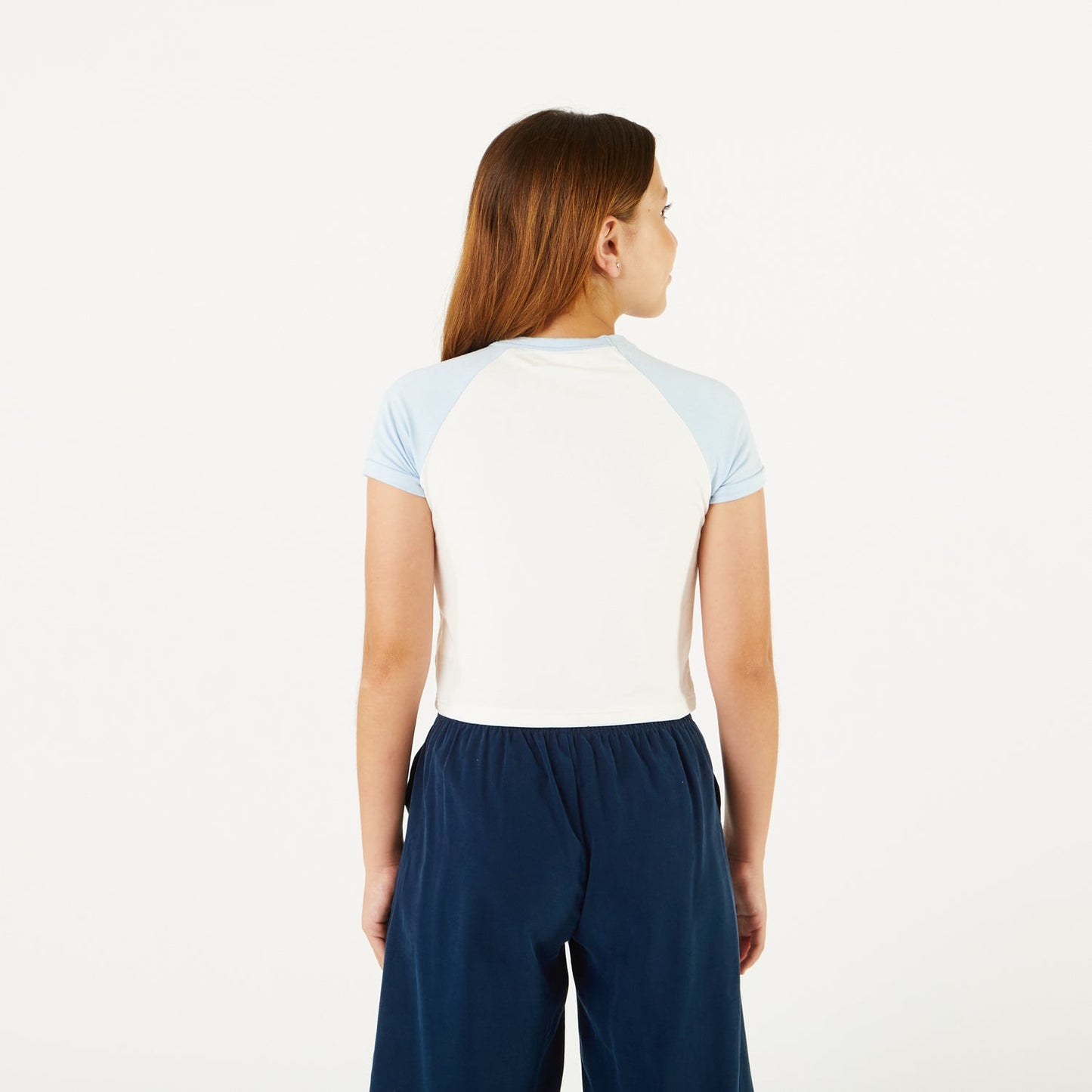 Polo Crop Celeste