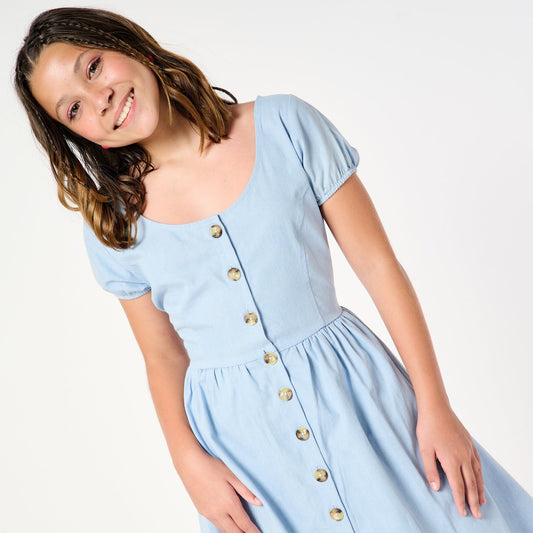 Vestido Denim Celeste
